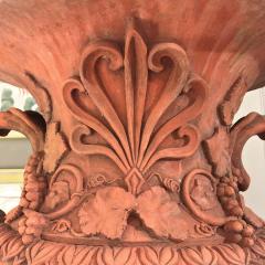 3214 Pair of Early 19th Century Neoclassical Terracotta Urns and Lids - 2512730