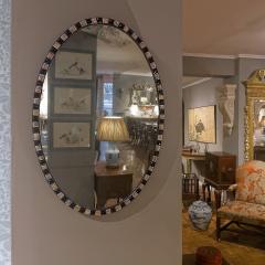 3228 18th Century Irish Waterford Blue and White Mirror with Applied Gilding - 2499167