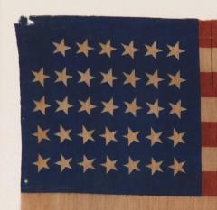 34 Star Antique American Flag Civil War Period Possibly a US Army Camp Colors - 671475