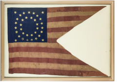 35 STAR CIVIL WAR GUIDON United States 1863 1865 West Virginia Silk - 4608065