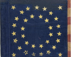 35 STAR CIVIL WAR GUIDON United States 1863 1865 West Virginia Silk - 4608066