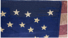 35 STAR CIVIL WAR GUIDON United States 1863 1865 West Virginia Silk - 4608069