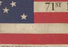 35 Stars in a Double Wreath Pattern on a Civil War Veterans Flag - 638185