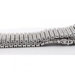 36 Carat Round Diamond 10K White Gold 8 Row Oversized Tennis Bracelet - 3934058