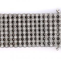 36 Carat Round Diamond 10K White Gold 8 Row Oversized Tennis Bracelet - 3934097