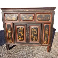 38 5 Antique Qing Dynasty Paneled Chinese Cabinet - 2718842