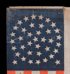 38 Star Flag with Stars in a Beautiful Medallion Configuration with Two Outliers - 638058