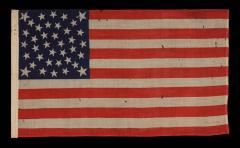 38 Stars on an Extraordinary Antique Flag Made for the 1876 Centennial Expo - 639326