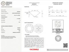 4 17 Carat Cushion Cut H VVS2 Lab Grown Loose Diamond CVD IGI Certified - 3618436