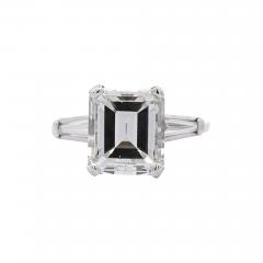 4 78 Carat Asscher Tapered Baguette Diamond Platinum 3 Stone Engagement Ring - 3883533