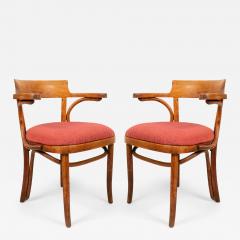 4 Bentwood Pine and Poplar Captains Chairs - 4186361