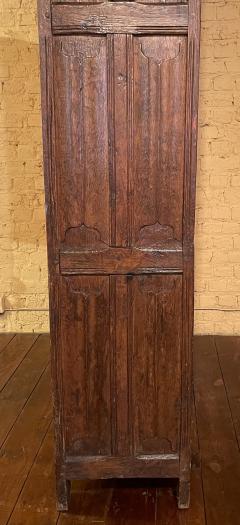 4 Doors Cupboard Or Wardrobe Gothic Period In Oak 15 Century - 2965429