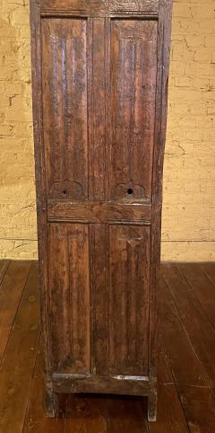 4 Doors Cupboard Or Wardrobe Gothic Period In Oak 15 Century - 2965431