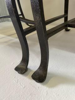4 Heavy Hand Wrought Iron and Woven Raffia Armchairs - 4619887