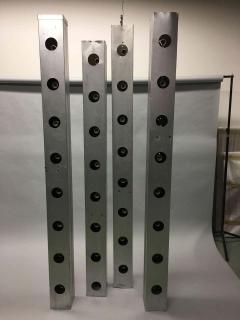 4 Italian Mid Century Light Column Floor Lamps Wall Sconces Flush Mounts - 1799891