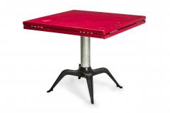 4 Italian Mid Century Red Round dining cafeTable - 4668274