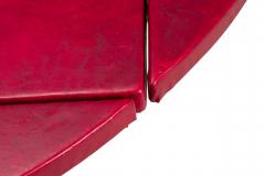 4 Italian Mid Century Red Round dining cafeTable - 4668280