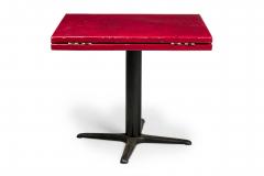 4 Mid Century Red Square Cafe Table - 4668260