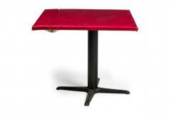 4 Mid Century Red Square Cafe Table - 4668264