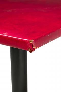 4 Mid Century Red Square Cafe Table - 4668267