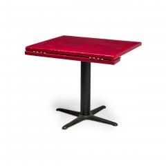 4 Mid Century Red Square Cafe Table - 4729313