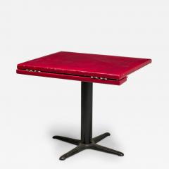 4 Mid Century Red Square Cafe Table - 4729335