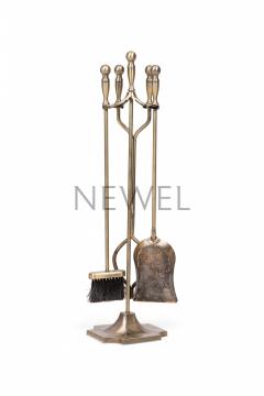 4 Piece Contemporary Set of Metal Fire Tools - 4197491