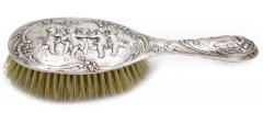 4 Piece French Louis XV Silver Vanity Brush Set - 4201391