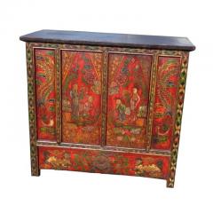 40 19th Century Qing Gansu Painted Cabinet - 2645663