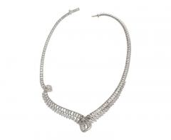 40 Carat Marquise And Baguette Cut Diamond Chandelier Platinum Choker Necklace - 3540658