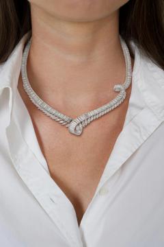 40 Carat Marquise And Baguette Cut Diamond Chandelier Platinum Choker Necklace - 3540702