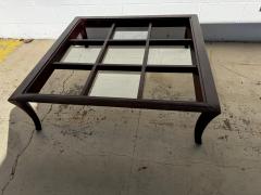 48 x 48 Modern Walnut with Glass Inserts Coffee Table - 4474510