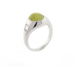 5 22 CARAT CAT S EYE CHRYSOBERYL RING - 2835349