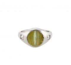 5 22 CARAT CAT S EYE CHRYSOBERYL RING - 2835351