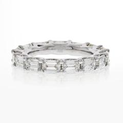 5 50CTS HORIZONTAL EMERALD CUT DIAMOND ETERNITY ETERNITY BAND - 2293961