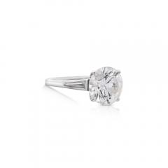 5 58 Carat G I1 Round Cut Diamond Baguette Side 3 Stone Engagement Ring - 3861973