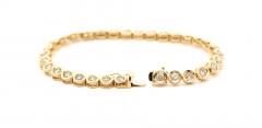 5 Carat TW Diamond Bezel Set Tennis Bracelet in 18k Yellow Gold 7  - 3715385