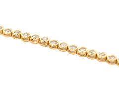 5 Carat TW Diamond Bezel Set Tennis Bracelet in 18k Yellow Gold 7  - 3715387