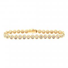 5 Carat TW Diamond Bezel Set Tennis Bracelet in 18k Yellow Gold 7  - 3719180