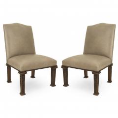 5 English Georgian Leather Side Chairs - 4693097