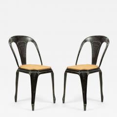 5 French Art Deco Metal Cafe Side Chairs - 4735015