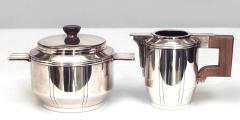 5 Piece French Art Deco Silver Plate Tea Set - 4197827