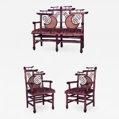 5 piece English Victorian bamboo salon set - 711744