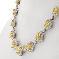 50 CARAT FANCY INTENSE YELLOW HEART AND WHITE DIAMOND INFINITY NECKLACE - 2153018