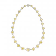 50 CARAT FANCY INTENSE YELLOW HEART AND WHITE DIAMOND INFINITY NECKLACE - 2153835