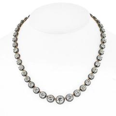 57 19CTTW OLD EUROPEAN CUT RIVIERA DIAMOND NECKLACE - 3396437