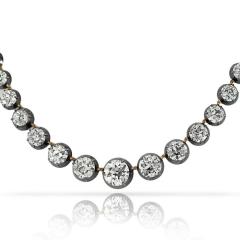 57 19CTTW OLD EUROPEAN CUT RIVIERA DIAMOND NECKLACE - 3396438