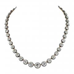 57 19CTTW OLD EUROPEAN CUT RIVIERA DIAMOND NECKLACE - 3401503