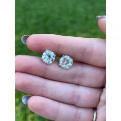 6 00 carat total 3ct each Lab Grown Diamond Stud Earrings in 14k White Gold - 3622617