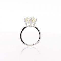 6 29 Carat Diamond 6 Prong Crown Basket Setting 14K White Gold Engagement Ring - 4012748